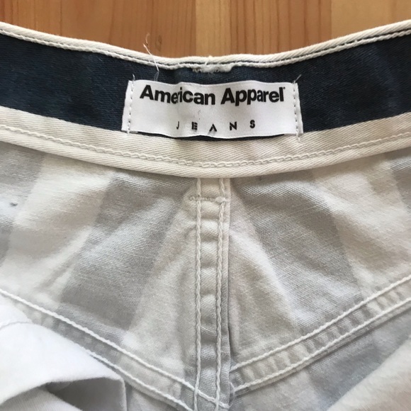 American Apparel Striped High Waist Shorts - Picture 4 of 8